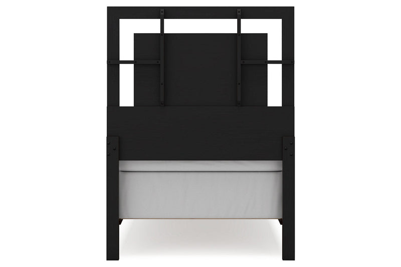 Covetown Dark Brown Twin Panel Bed -  Ashley - DMV Furniture