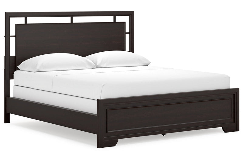 Covetown Dark Brown California King Panel Bed -  Ashley - DMV Furniture