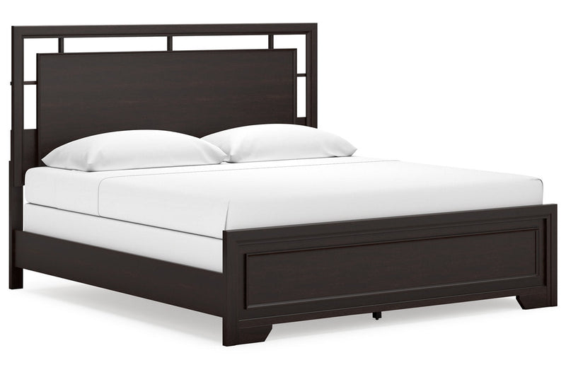 Covetown Dark Brown King Panel Bed -  Ashley - DMV Furniture
