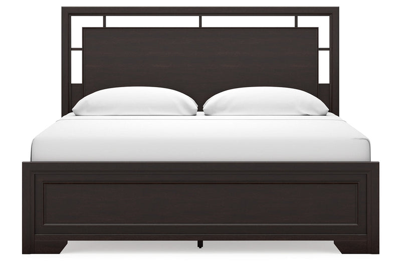 Covetown Dark Brown King Panel Bed -  Ashley - DMV Furniture