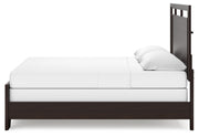 Covetown Dark Brown King Panel Bed with Mirrored Dresser from Ashley - DMV Furniture