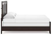 Covetown Dark Brown King Panel Bed with Mirrored Dresser from Ashley - DMV Furniture