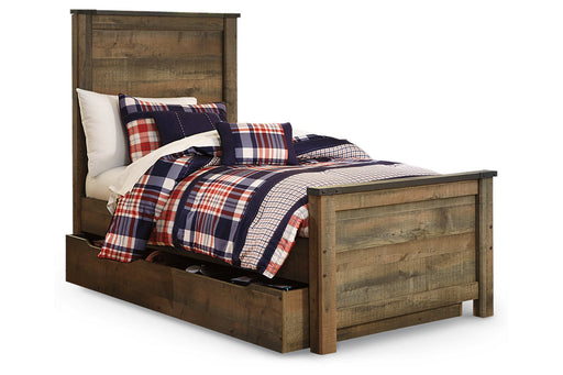 Trinell Brown Twin Panel Bed with 1 Large Storage Drawer from Ashley - DMV Furniture