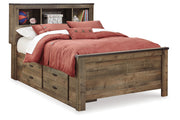 Trinell Brown Full Bookcase Bed with 2 Sided Storage from Ashley - DMV Furniture