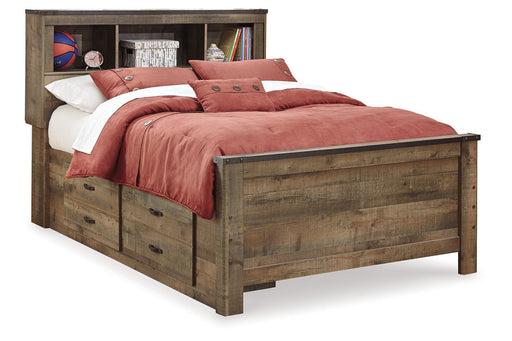 Trinell Brown Full Bookcase Bed with 2 Sided Storage from Ashley - DMV Furniture