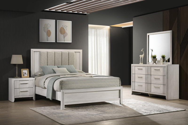 Carlton White Mist Upholstered Bedroom Set from Crown Mark - DMV Furniture
