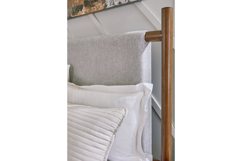 Lyncott Brown California King Upholstered Bed from Ashley - DMV Furniture