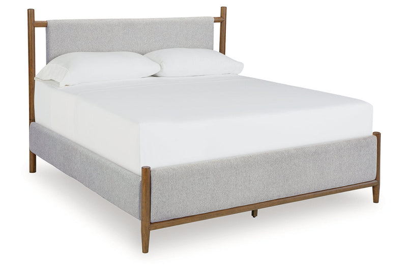 Lyncott Brown California King Upholstered Bed from Ashley - DMV Furniture
