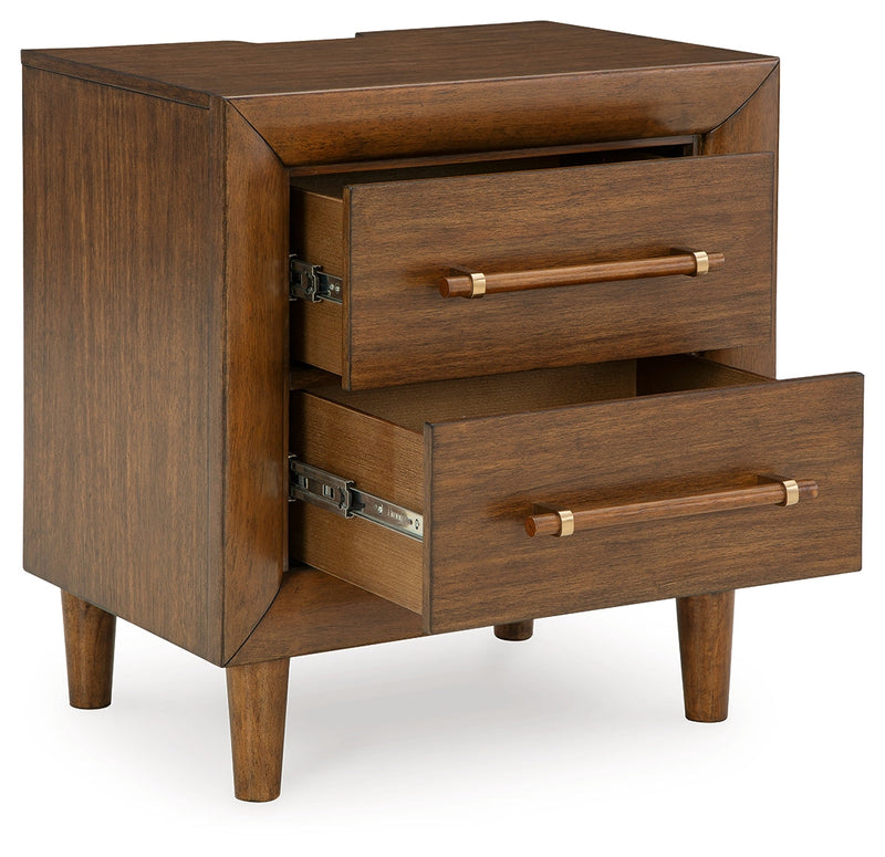 Lyncott Brown King Upholstered Bed, Chest and Nightstand from Ashley - DMV Furniture