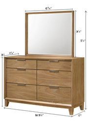 Florian Natural Wood Upholstered Storage Bedroom Set from Crown Mark - DMV Furniture