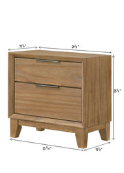 Florian Natural Wood Upholstered Storage Bedroom Set from Crown Mark - DMV Furniture