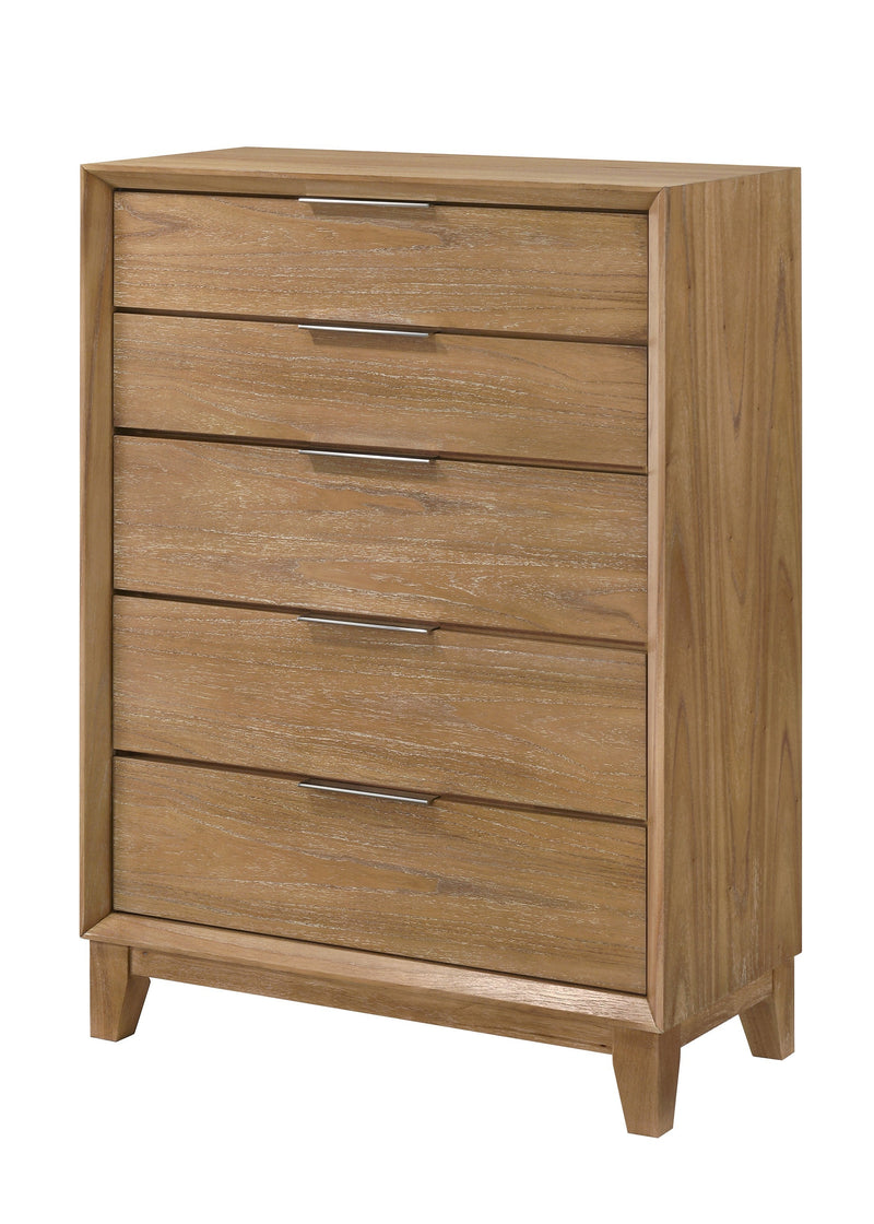 Florian Natural Wood Upholstered Storage Bedroom Set from Crown Mark - DMV Furniture