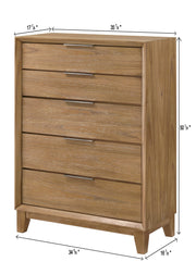 Florian Natural Wood Upholstered Storage Bedroom Set from Crown Mark - DMV Furniture