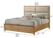 Florian Natural Wood Upholstered Storage Bedroom Set from Crown Mark - DMV Furniture