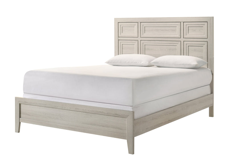 Lorraine Antique White Queen Panel Bed from Crown Mark - DMV Furniture