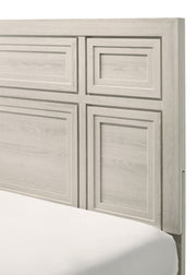 Lorraine Antique White Queen Panel Bed from Crown Mark - DMV Furniture