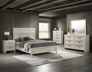 Lorraine Antique White Queen Panel Bed from Crown Mark - DMV Furniture