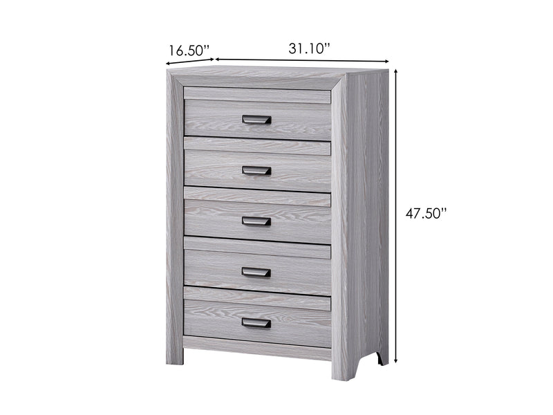 Adelaide Driftwood Upholstered Panel Bedroom Set from Crown Mark - DMV Furniture