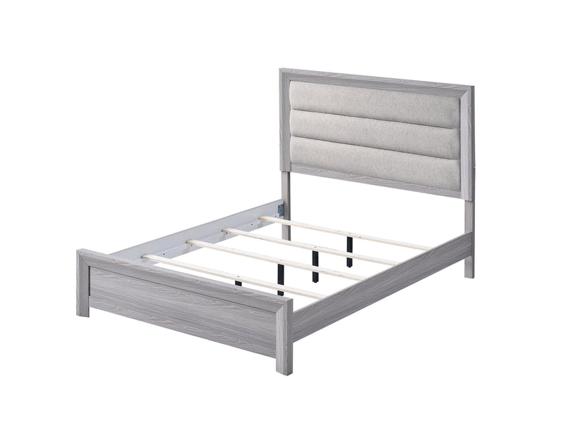Adelaide Driftwood King Upholstered Panel Bed from Crown Mark - DMV Furniture