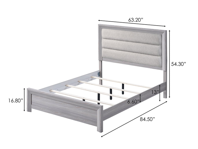 Adelaide Driftwood Upholstered Panel Bedroom Set from Crown Mark - DMV Furniture