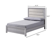 Adelaide Driftwood Twin Upholstered Panel Bed from Crown Mark - DMV Furniture