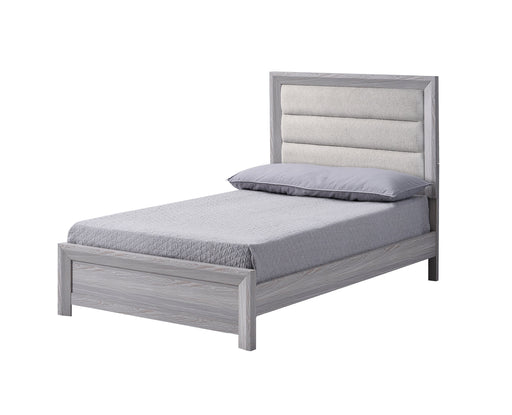 Adelaide Driftwood Twin Upholstered Panel Bed from Crown Mark - DMV Furniture
