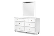 Fortman White Dresser and Mirror -  Ashley - DMV Furniture