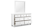 Fortman White Dresser and Mirror -  Ashley - DMV Furniture