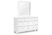 Fortman White Dresser and Mirror -  Ashley - DMV Furniture