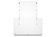 Fortman White Dresser and Mirror -  Ashley - DMV Furniture