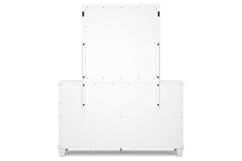 Fortman White Dresser and Mirror -  Ashley - DMV Furniture