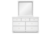 Fortman White Dresser and Mirror -  Ashley - DMV Furniture