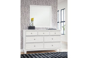 Fortman White Dresser and Mirror -  Ashley - DMV Furniture