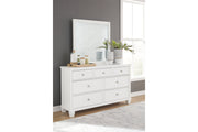 Fortman White Dresser and Mirror -  Ashley - DMV Furniture