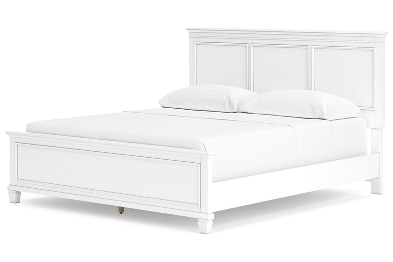 Fortman White California King Panel Bed -  Ashley - DMV Furniture