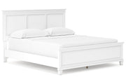 Fortman White California King Panel Bed -  Ashley - DMV Furniture
