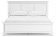 Fortman White California King Panel Bed -  Ashley - DMV Furniture
