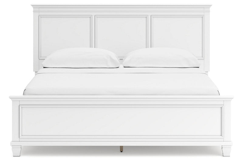 Fortman White California King Panel Bed -  Ashley - DMV Furniture
