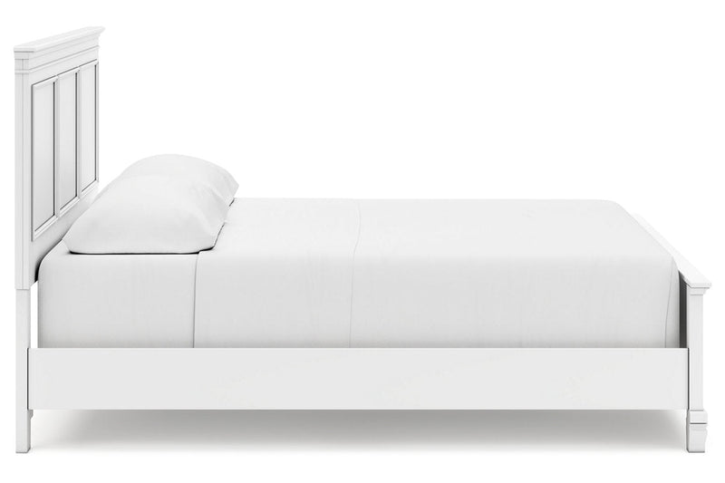 Fortman White California King Panel Bed -  Ashley - DMV Furniture