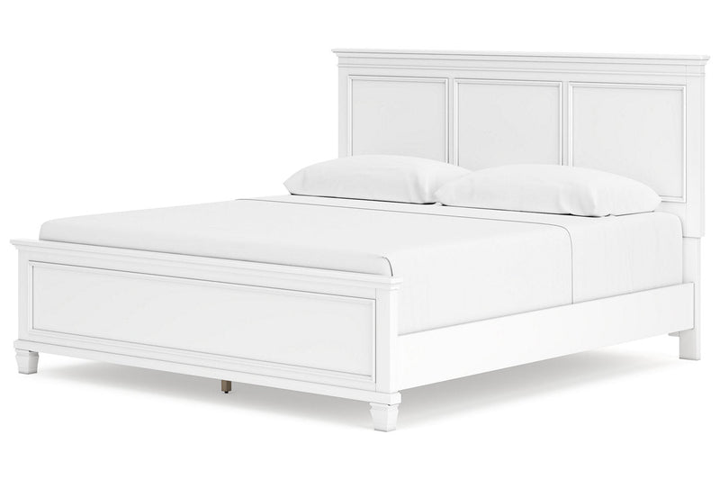 Fortman White King Panel Bed -  Ashley - DMV Furniture