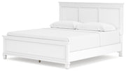 Fortman White King Panel Bed, Dresser, Mirror and Nightstand from Ashley - DMV Furniture