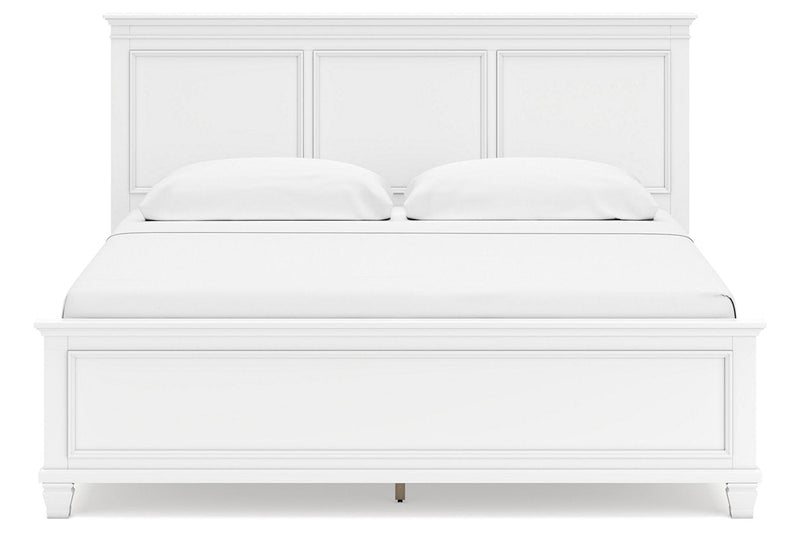 Fortman White King Panel Bed -  Ashley - DMV Furniture