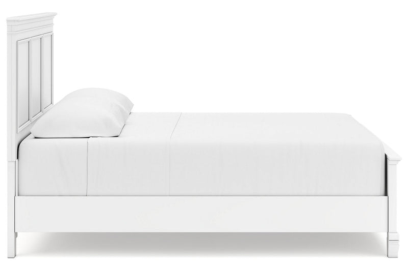 Fortman White King Panel Bed -  Ashley - DMV Furniture