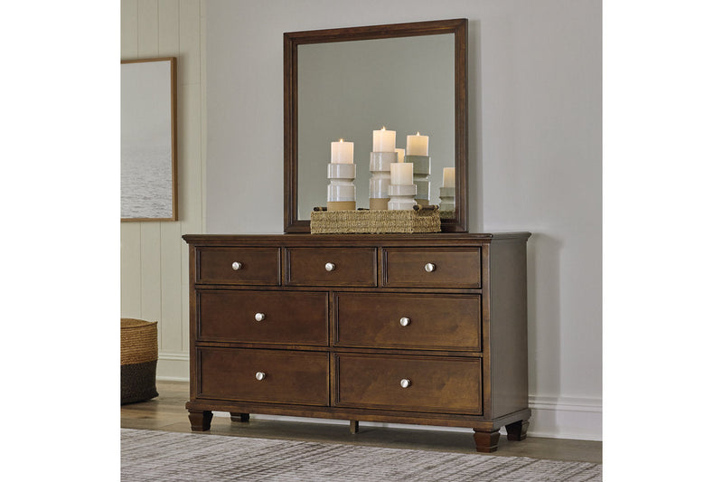 Danabrin Brown Dresser and Mirror -  Ashley - DMV Furniture