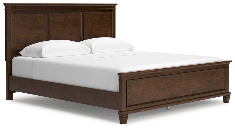 Danabrin Brown California King Panel Bed with Mirrored Dresser from Ashley - DMV Furniture