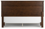 Danabrin Brown California King Panel Bed with Mirrored Dresser from Ashley - DMV Furniture