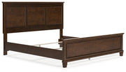 Danabr Brown King Panel Bed with Mirrored Dresser from Ashley - DMV Furniture