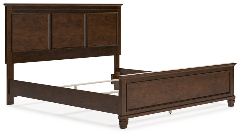 Danabr Brown King Panel Bed with Mirrored Dresser from Ashley - DMV Furniture