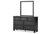 Lanolee Black Dresser and Mirror -  Ashley - DMV Furniture