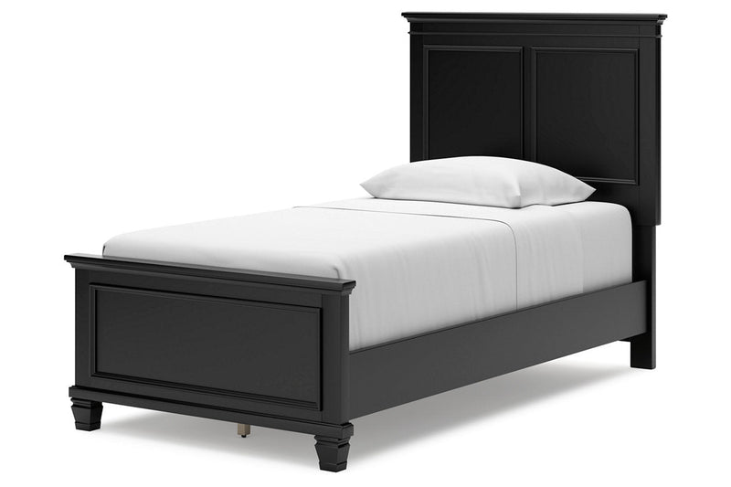 Lanolee Black Twin Panel Bed -  Ashley - DMV Furniture